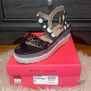 Betsey Johnson Faegan Black Multi Sandal